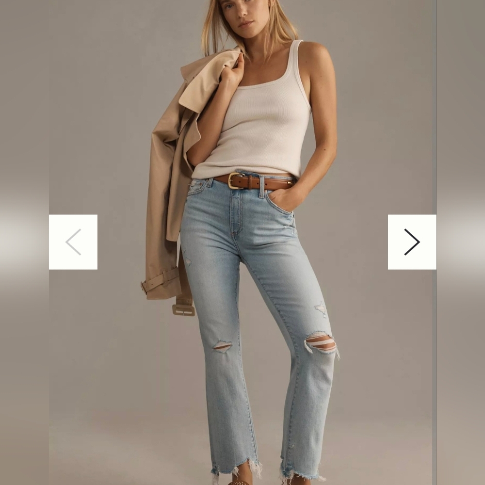 Anthropologie Pistola Lennon High-Rise Crop Jeans Size 25